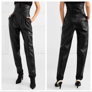 Super high waisted faux leather skinny structures
